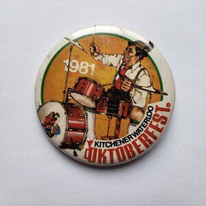 Kitchener Waterloo Octoberfest 1981 Pinback Pin Button